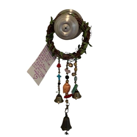 NWT Door Blessings  by Dani handmade beaded semi precious stones bells Buddha - Picture 1 of 7